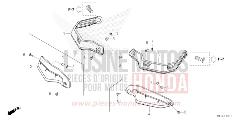 KNOECHELSCHUTZ von Africa Twin Mechanik PEARL GLARE WHITE (NHB53H) von 2022